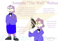 Amanda Walrus by Filibolt - female, reference sheet, ref sheet, walrus, mobian, sonic oc