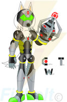 Cypher the Wolf by Filibolt - wolf, male, reference sheet, cyborg, ref sheet, mobian, sonic oc