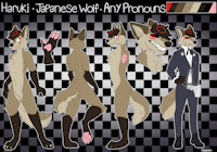 Haruki sheet ('23) by harukihachiko - clothes, okami, holster, persona 3, non-binary, japanese wolf