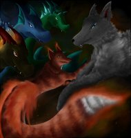 Slavic Folk Tales by Meraence - dragon, fox, female, wolf, male, animals, fantasy, tales