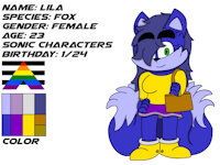 Lila Fox Madden by ScottEvilCheedew - yellow, fox, cute, girl, woman, female, green eyes, twotails, sonic oc, braidenlox, lilathefox, lilamadden