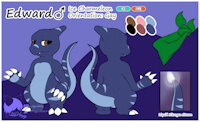 Edward ref by Edward4011 - male, pokemon, charmeleon, fire type, ice type