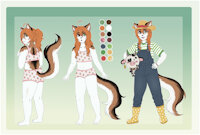 Melody Janice Jenkins by Orinn - fox, cute, cub, girl, female, reference sheet, canine, ref sheet, reference, marble fox