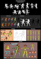 Agatha's Development Process. by Criegrrunov - sword, hat, tail, glowing, lizard, neon, reptile, cowboy, armor, sheet, reference, cowgirl, expressions, silhouette, scales, scalie, ref-sheet, process, revolver, iterations