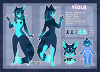 Viola's Reference {2023} by LittleSugarBell - feline, female, blue, reference