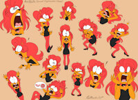 Reds Scared expressions practice art sheet by SwiftstarsOfficial - females, girl, cat, woman, girls, female, horse, otter, music, hedgehog, club, friendship, lady, singing, chicken, women, multiple species, cat girl, ladies, wild dog, jazz, multiple characters, wilddog, multiplecharacters, bestfriends, rubberhose, illustation, rubberhosecartoon, jazzmusic, rubberhosegirl, girlgroup, girlgroups, jazz club, swiftstars, swift stars, chicken lady