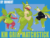 [Model Release] KM Grim Matchstick [Blender/SFM] by irongut - dragon, 3d, model, avatar, boss, mystic, grim, blender, kabalmystic, thicc, kabal, cuphead, grim matchstick, vrchat, vrc