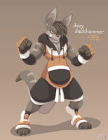 OC Revival 5: Joey Jackhammer by JoVeeAl - male, muscles, clothed, jacket, shorts, muscle, original, muscular, anthro, clothes, kangaroo, hood, digital, safe, stripes, fur, furry, necklace, marsupial, hair, character, oc, solo, hoodie, clothing, angry, furries, veins, boots, earrings, mammal, characters, anthropomorphic, bandage, brown hair, orange eyes, original characters, frown, boxing, anthro art, digital art, looking at viewer, original character, sfw, pocket, simple background, name, signature, brown fur, mammals, character design, accessories, anthros, digital painting, footwear, marsupials, solo male, male solo, veiny, boxing gloves, ocs, gradient background, safe for work, furry art, digital drawing, frowning, muscular male, anthrofurry, solo focus, digital artwork, digital media (artwork), original art, sfw art, sfw furry art, muscular anthro, veiny muscles