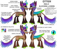 otter {ref} by Jaxzoi - male, reference sheet, horse, equine, pony, ref sheet, reference, my little pony, pegasus, kirin, alicorn, he/him