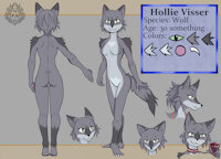 Hollie Ref Sheet by Nps - female, wolf, reference sheet, canine, character, ref sheet, reference