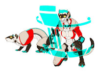 Neutrino by spicycoyote - female, reference sheet, ferret, transformers, ref sheet, model sheet, transformer, cybertronian, beast machines, transformers oc