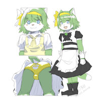 Maid Magician sarin by ROO310 - cute, cub, shota, male, magician, crossdressing, furry, m, maid, shotacon, furryart, furry art, roo310