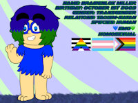 Braidenlox Character Sheet by ScottEvilCheedew - homosexual, dress, green, character sheet, blue, human, transgender, blueandgreen, braidenlox