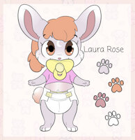 My 15th OC Laura Rose by XaveyPike1 - female, rabbit, on, tummy, how, oc, adopt, if, she, even, gets, constipated, often, aches, and/or, depends, on/off, diaper/panties, messy/soiling, pees/poops