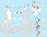 Jordan's New Reference Sheet by ChronoKitten - cat, feline, snow leopard, male, reference sheet