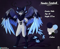 Xander Zardock [Commission] by FireEagle2015 - male, reference sheet, solo, wing, original character, senz