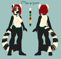 Marzipan by Xan151 - female, reference sheet, lemur, intersex, marzipan, intersex female