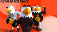 OCTAVIO THE EAGLE by yanthobear - male, eagle, 3d, model, clone, sheet, crazy, angry, sailor, strong, psychopath, octavio