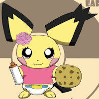 Emily the Pichu by BenBracknell11 - diaper, cute, female, adorable, pokemon, toddler, nappy, pichu, toddlerfur