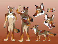 Yops Ref (SFW) by PsychedelicYops - coyote, anthro, feral, ref sheet, yote