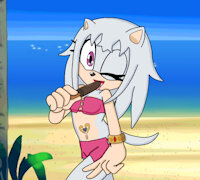 Beach girl by Strangeheart92 - female, anthro, solo, mixed breed, lucia, female sonic, hedgecidna