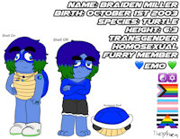 My Brand New Character Sheetz by ScottEvilCheedew - gay, green, shell, blue, transgender, turtle, character art, blueandgreen, xboxshoes, scottevilcheedew, homosexeal