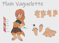 Plum reference by PlumVaguelette - female, sfw, sea otter, semi-feral, plum vaguelette