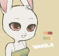 Vanilla (Persona) by SoftkittyPaw - female, fursona, female/solo, furryart, rabbitgirl, whiterabbit