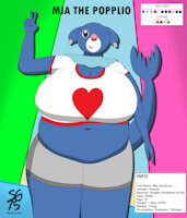 Mia the Popplio by SolandGamer75 - breasts, female, fat, pokemon, chubby, overweight, bbw, big breasts, seal, plump, info, information, plumpy, sealion, color palette, pokemon oc, big beautiful woman, chubby female, popplio, pokemon sun and moon, overweight female, pokemon (species), chubby anthro, overweight anthro, mia sandoval (solandgamer75)