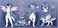 Blu's Reference {2024} by LittleSugarBell - female, blue, fox hybrid, reference