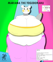 Mariana the Togedemaru by SolandGamer75 - breasts, female, fat, pokemon, chubby, character sheet, character, overweight, bbw, big breasts, ssbbw, information, pokemon oc, fat belly, big beautiful woman, chubby female, togedemaru, overweight female, pokemon (species), chubby anthro, overweight anthro