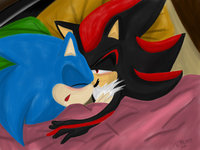 Sonadow-sleep well by Flame1999 - the, hedgehog, sonic the hedgehog, sonadow, maurice, shadow-the-hedgehog