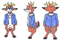 Bucky Ref by Bucky - male, reference sheet, deer, cervid