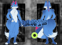 Daxie by MistakesRat96 - fox, male, reference sheet, background, posing, blue fur