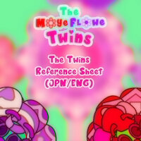 The Mayeflowe Twins Reference Sheet (JPN/ENG) by RachiRodeHills - reference sheet, violet, rosie, referencesheet, wacky, rubberhose, 80sanime, random island, rachirodehills, rrh, rachi rodehills, rachi rode hills, themayeflowetwins, 90sanime, retroanime, rubbberhosestyle