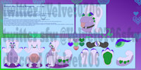 Velvet Ref sheet by Velvet706 - pokemon, digital, refsheet, goodra, velvet the gooey dragon, velvet706