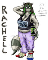 Rachell: Pro Gamer by TheGrave999 - female, raccoon, otaku, gamer girl