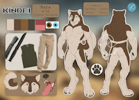 Kindei V.3 by Kim99 - dog, male, reference sheet, canine, alaskan malamute