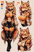 Roxie the Arcanine by scorpianpp - dog, female, canine, pokemon, anthro, collar, arcanine, big breasts, anthropomorphic, doggirl, solo/female, anthropokemon, ai generated, stable diffusion, automatic1111, scorpianpp, ai generated voice, roxie the arcanine