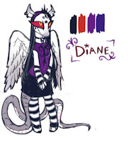 diane introduction by PartyStopper - girl, female, horse, demon, monster, pony, reptile, serpent, unspecified species