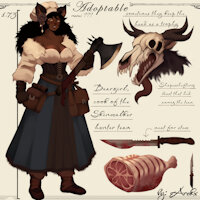Beargirl cook by AREKX - female, furry, cook, medieval fantasy, beargirl