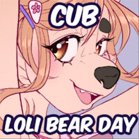Happy Loli Bear Day! by MidnightGospel - cute, cub, girl, female, stockings, bear, underwear, undies, skirt, loli, alex, f/solo, polar bear, cheerleader, flatchest, f, polarbear, flat chested, skirt lift, female/solo, cheerleading, female solo, cheerleader outfit, loli bear, midnightgospel, loli bear day, loli bear day 2024