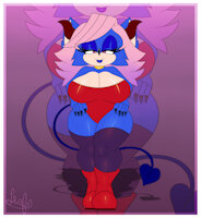Astrid Buttercup by ChaosSonic1 - female, wings, horns, succubus, sonic the hedgehog, sonic oc, mobian raccoon, demon tail, sonic the hedgehog (series), bea buttercup, mobian succubus, mobian hedgehog-succubus-racoon, mobian hedgehog-racoon