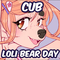 Happy Loli Bear Day! Ver2 by MidnightGospel - cute, cub, female, panties, stockings, bear, underwear, undies, loli, alex, polar bear, cheerleader, panty shot, polarbear, pantyshot, cheerleading, cheerleader outfit, midnightgospel, loli bear day, loli bear day 2024