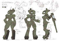 My OC HitomaruChang by MisokatsuGozen - female, anthro, military, living machine, robotgirl, tankmorph