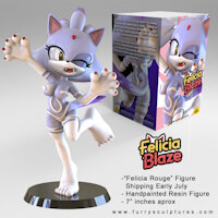 Felicia Blaze Available by bbmbbf - cat, female, figure, 3d, sonic, blaze the cat, statue, sonic the hedgehog, felicia, blazethecat, collectible