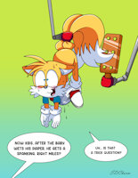 Volunteer Daycare Worker Invention Malfunction by EmperorCharm - diaper, fox, male, diapers, pee, peeing, humiliation, sonic, embarrassment, embarrassed, diaperfur, nappy, sonic the hedgehog, role reversal, embarrassing, daycare, diapered, wetting, peed, paddling, miles tails prower, humiliating, diapering, wet diaper, nappies, tails the fox, humiliated, backfired, sonic the hedgehog (series), wet himself, peed himself