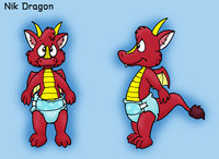 nikdragon ref sheet by kelvinthelion by nikdragon - dragon, babyfur, diaper, cub, male, hybrid, hatchling, chipmunk, dragon/chipmunk