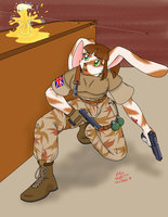 Jackie Goldsmith by Toshubi - bunny, female, rabbit, military, roleplay