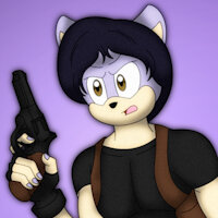 Detective Sai The Cat At Your Service! by Silverfantastic - cat, feline, male, twink, badass, action, posing, painted nails, mobian, sonic fan character, revolver, character ref, sonic au, police officer, sai the cat